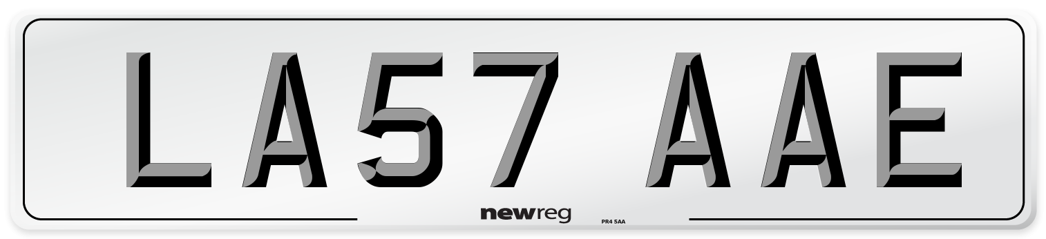 LA57 AAE Number Plate from New Reg
